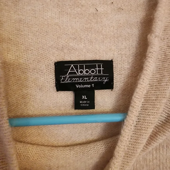 Striped Beige Sweater Dress - Picture 4 of 4